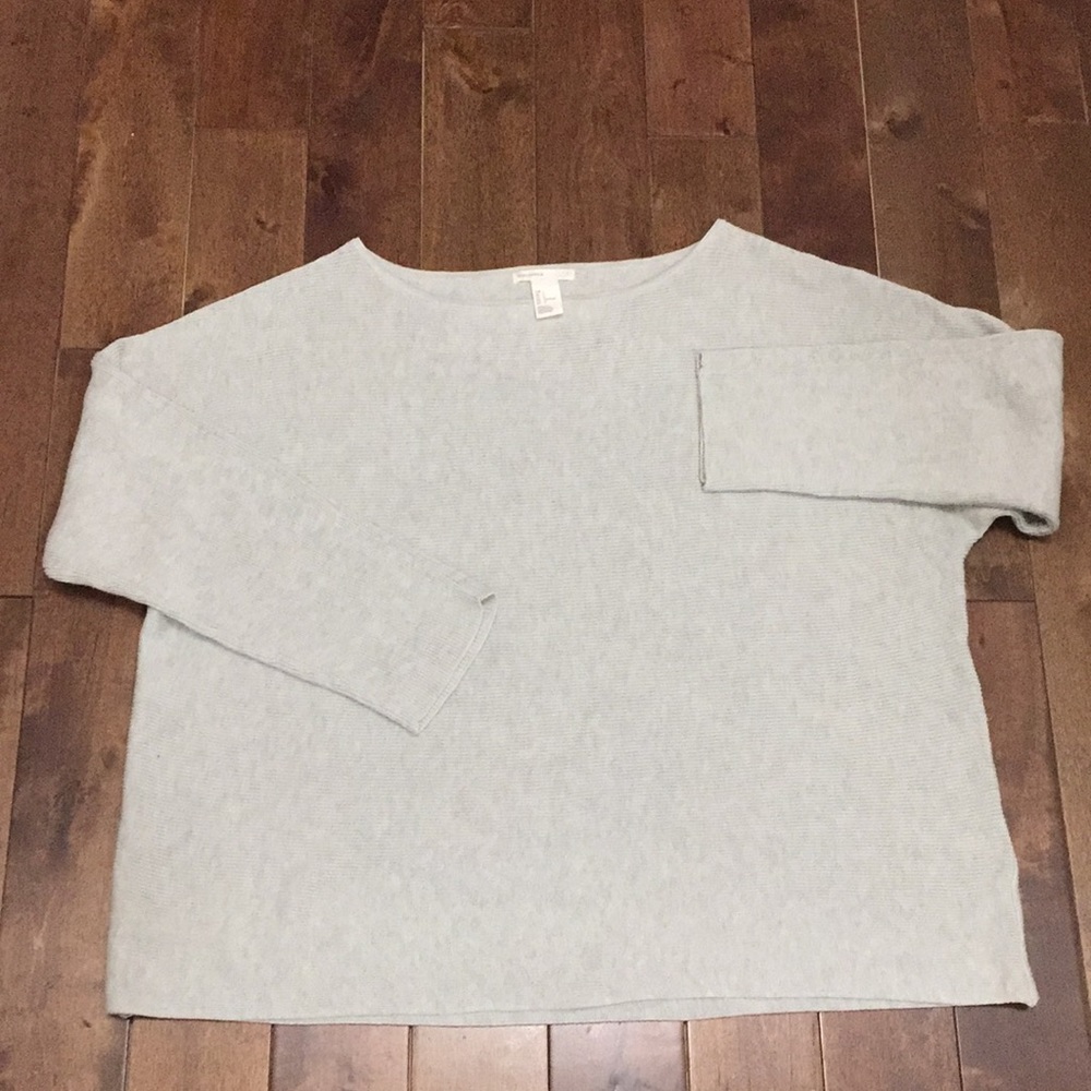 H&M Ribbed Sweater-Gray-Size L